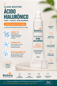 Gloss Booster Labial com Ácido Hialurônico, Hyaxel® e Oligo HA – 15ml