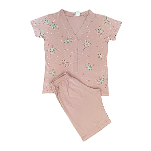Pijama Meia Manga Feminino Adulto Pescador - Lily Pijamas