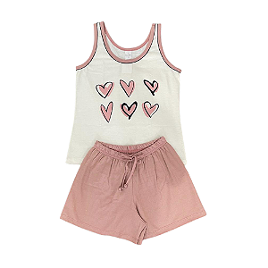 Pijama Regata Feminino Adulto Short Curto - Lily Pijamas