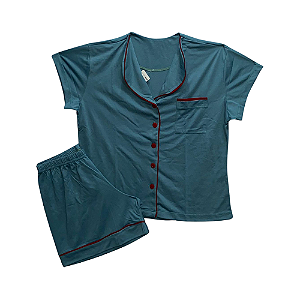 Pijama Adulto Feminino Americano Verde - Lily Pijamas