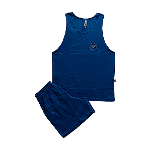 Pijama Regata Masculino Adulto Azul Escuro - Lily Pijamas