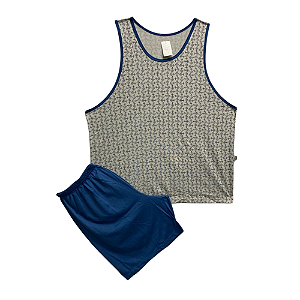 Pijama Camiseta Masculino Adulto Azul Claro Âncora - Lily Pijamas