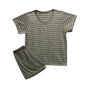 Pijama Infantil Masculino Gola V Cinza Claro- Lily Pijamas