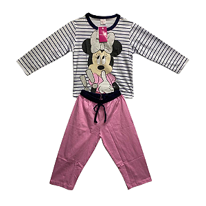 Pijama Infantil Feminino Longo Minie Rosa - Lily Pijamas