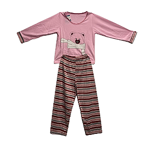 Pijama Infantil Feminino Longo Urso - Lily Pijamas