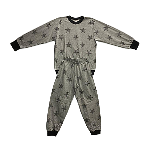 Pijama Longo Infantil Feminino Estrelas - Lily Pijamas