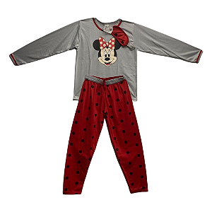 Pijama Infantil Feminino Longo Minnie Com Tapa Olhos - Lily Pijamas