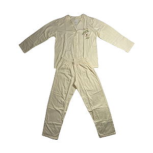 Pijama Longo Adulto Feminino Aberto Moletinho - Lily Pijamas