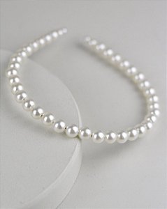 Tiara de cabelo pérola básica