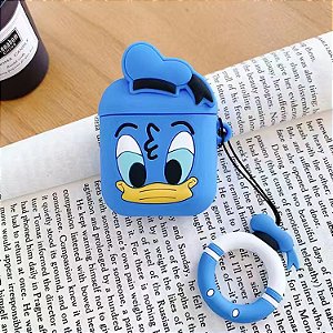 Fone de Ouvido i12 Bluetooth Sem Fio com Estojo Protetor Pato Donald para Android e IOS