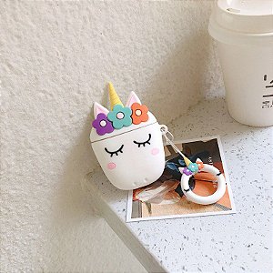 Fone de Ouvido i12 Bluetooth Sem Fio com Estojo Protetor Unicórnio para Android e IOS