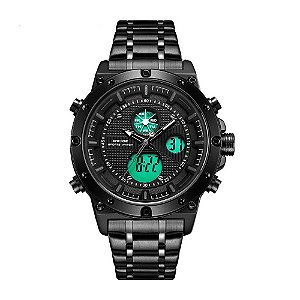 Relógio Masculino Weide AnaDigi WH6906B - Preto e Cinza