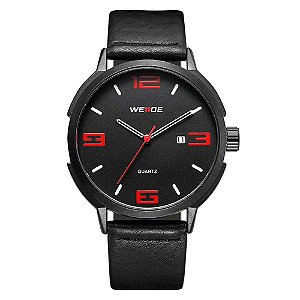 Relógio Masculino Weide Analógico WD004B - Preto e Vermelho