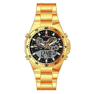Relógio Masculino Kat-Wach AnaDigi KT1121 Dourado