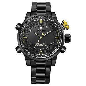 Relógio Masculino Weide Anadigi WH-6402 Amarelo