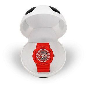 Relógio Infantil Menino Skmei AnaDigi 1052 - Vermelho e Branco