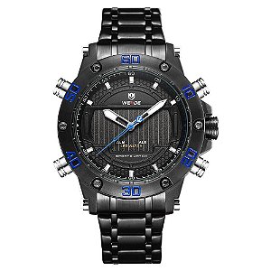 Relógio Masculino Weide AnaDigi WH-6910 - Preto e Azul