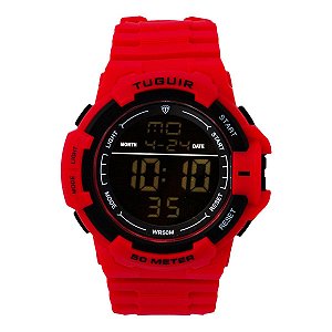 Relógio Masculino Tuguir Digital TG126 Vermelho e Preto