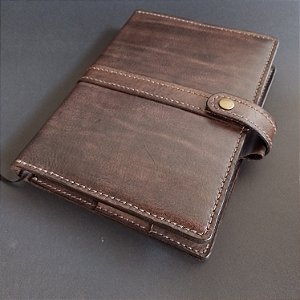 Capa De Couro Para Agenda ou Caderno A5 - Kensington