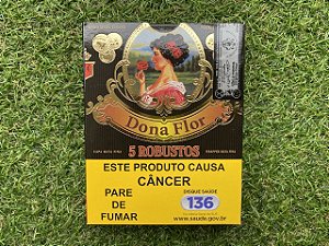 Charuto Dona Flor Capa Mata Fina Robusto - Petaca com 5