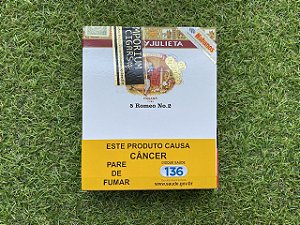 Charuto Cubano Romeo e Julieta No.2 Tubos - Peteca com 5