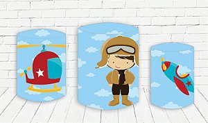 Trio De Capas P/ Cilindros Sublimado Aviador Veste Fácil