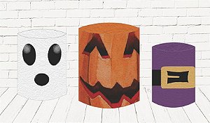 Trio De Capas P/ Cilindros Sublimado Halloween Veste Fácil