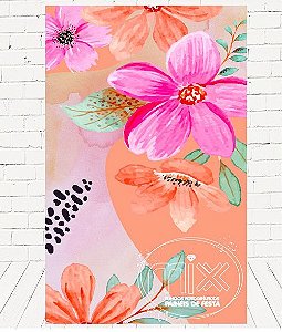 Painel Retangular Decorativo Para Festa Floral