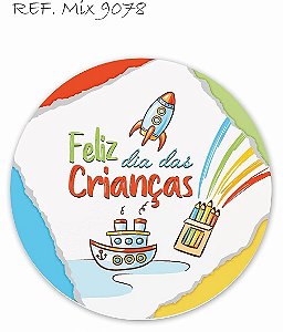 Painel Festa Redondo Sublimado Dia Das Crianças C/elástico