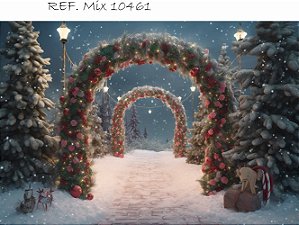 Fundo Fotográfico Sublimado 3D Natal