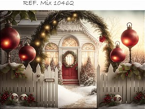 Fundo Fotográfico Sublimado 3D Natal