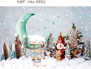 Fundo Fotográfico Sublimado 3D Natal