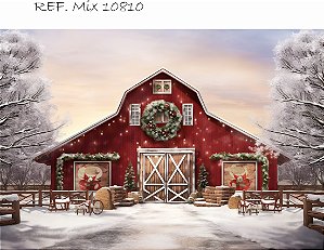 Fundo Fotográfico Sublimado 3D Natal