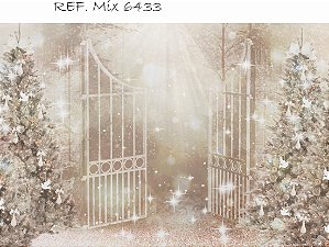 Fundo Fotográfico Sublimado 3D Natal