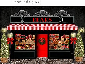 Fundo Fotográfico Sublimado 3D Natal