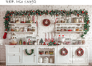 Fundo Fotográfico Sublimado 3D Natal