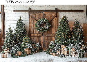 Fundo Fotográfico Sublimado 3D Natal