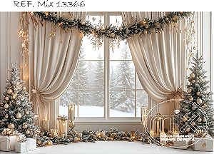 Fundo Fotográfico Sublimado 3D Natal