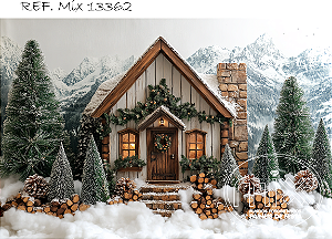 Fundo Fotográfico Sublimado 3D Natal