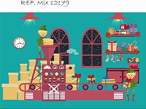 Fundo Fotográfico Sublimado 3D Natal