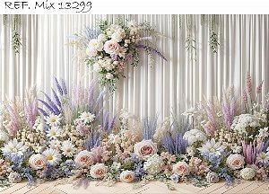 Fundo Fotográfico Sublimado 3D Floral