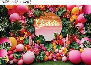 Fundo Fotográfico Sublimado 3D Floral