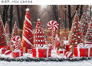 Fundo Fotográfico Sublimado 3D Natal