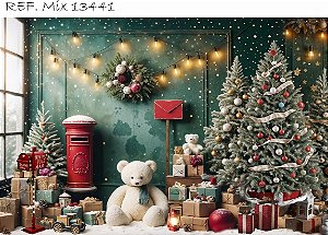 Fundo Fotográfico Sublimado 3D Natal