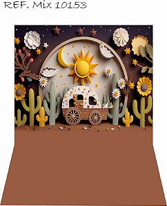 Fundo Fotográfico Sublimado 3D Newborn Festa Junina