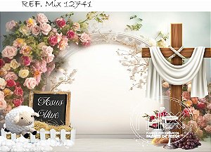 Fundo Fotográfico Sublimado  Ovelha e Cruz