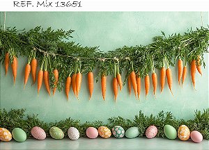 Fundo Fotográfico Sublimado Cenário Cenourinhas