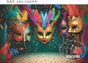 Fundo Fotográfico Sublimado Carnaval Máscaras