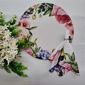 Suplat 8 Capas + 8 Bases Mdf + 8 Guardanapos Floral Estampa 1