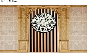 Fundo Fotográfico Sublimado 3D Relogio